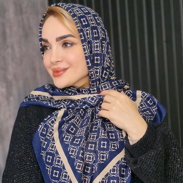 روسری 2 رنگ گلدار - مانتو پاتریس رشت