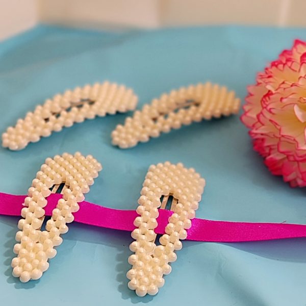 گیره مو مرواریدی سفید - مانتو پاتریس رشت