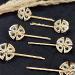 گیره مو جفتی طلابی - مانتو پاتریس رشت