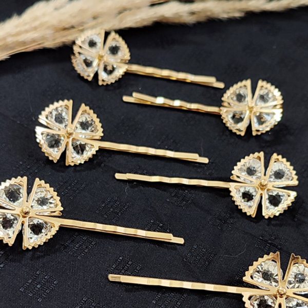 گیره مو جفتی طلابی - مانتو پاتریس رشت