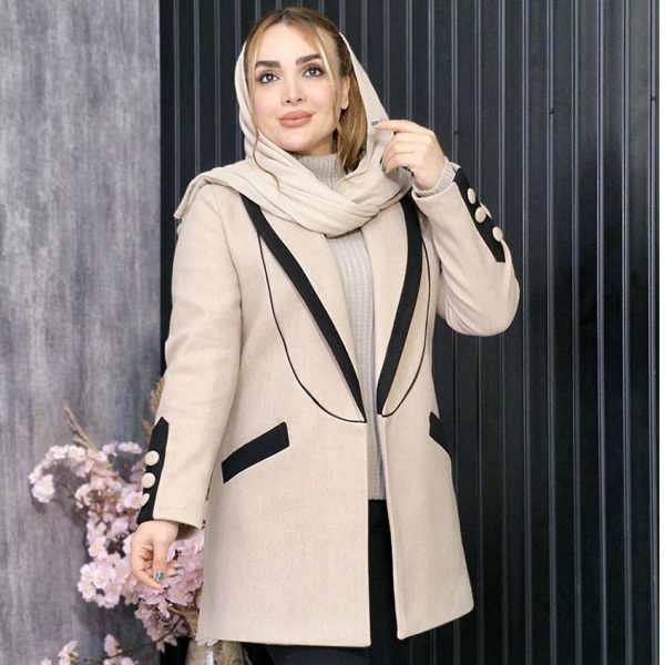 36500113-4-min پالتو کتی یقه دو رنگ - مانتو پاتریس رشت