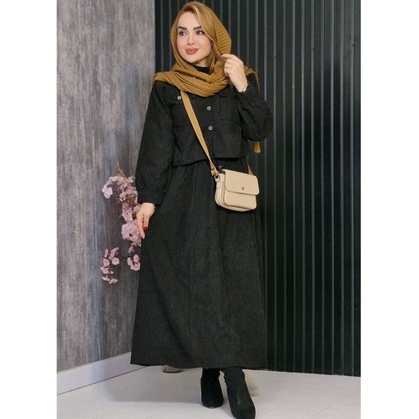 ست کت دامن مخمل کبریتی