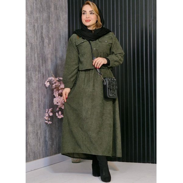 ست کت دامن مخمل کبریتی