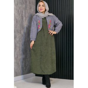 ست کت سارافون کبریتی گلدوزی - مانتو پاتریس رشت