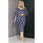 ست بلوز شلوار مخمل طرحدار - مانتو پاتریس رشت