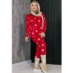 ست بلوز شلوار مخمل طرحدار