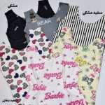 ست تاپ شورتک مخمل فانتزی