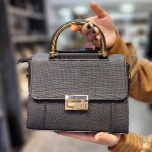 کیف دسته طلایی چرم - مانتو پاتریس رشت