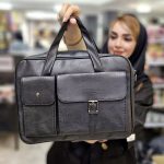 کیف اداری چرم مشکی - مانتو پاتریس رشت