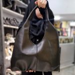 کیف شل چرم مشکی بزرگ