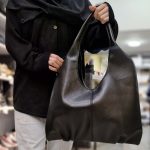 کیف شل چرم مشکی بزرگ