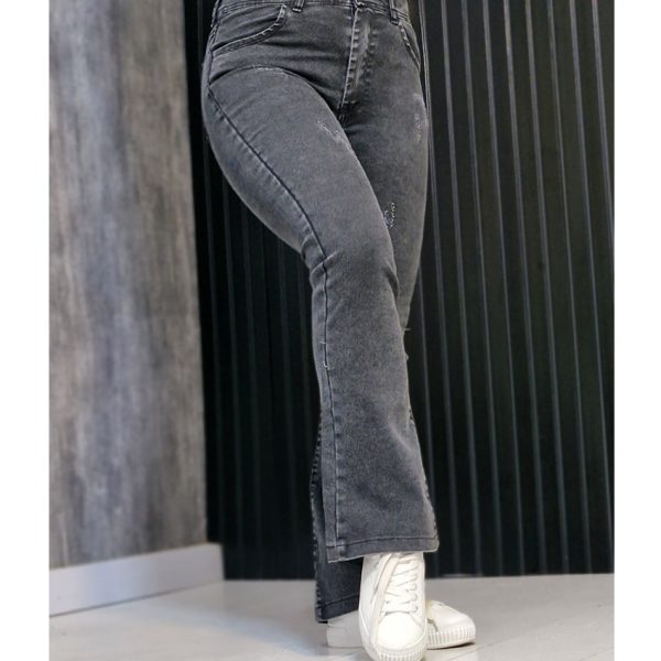 شلوار دمپا جین ذغالی -مانتو پاتریس رشت