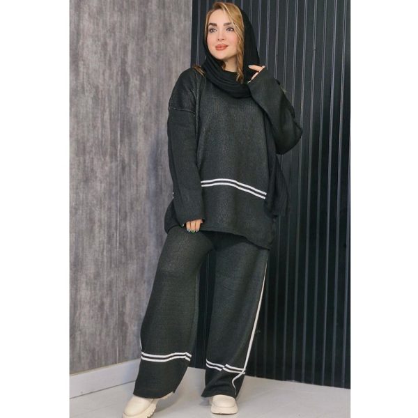 ست بلوز شلوار بافت 2 خط