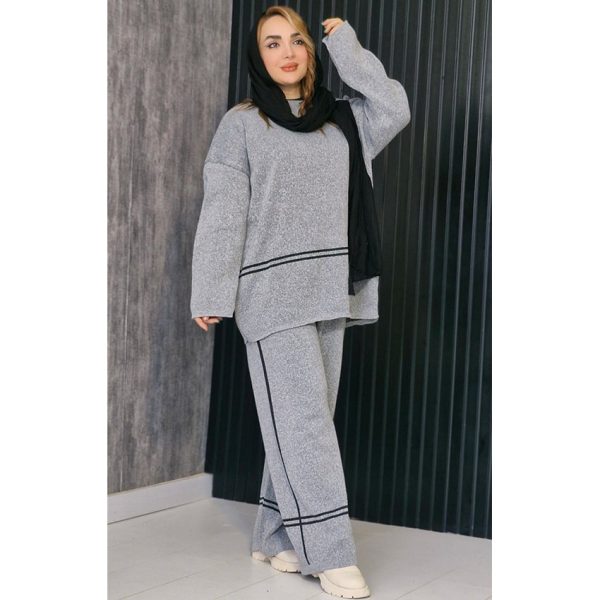 ست بلوز شلوار بافت 2 خط