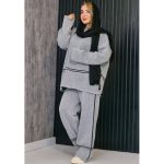 ست بلوز شلوار بافت 2 خط