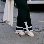 ست بافت سفید و مشکی - مانتو پاتریس رشت