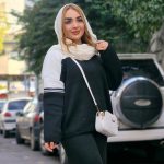 ست بافت سفید و مشکی - مانتو پاتریس رشت