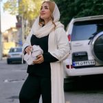 ست بافت سفید و مشکی - مانتو پاتریس رشت