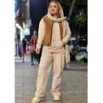 ست هودی شلوار بگ کرم - مانتو پاتریس رشت