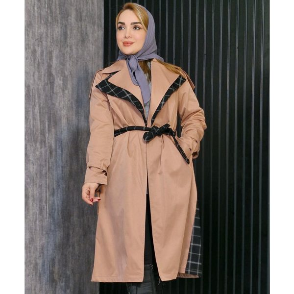 بارانی کتان زارا چهارخونه - مانتو پاتریس رشت