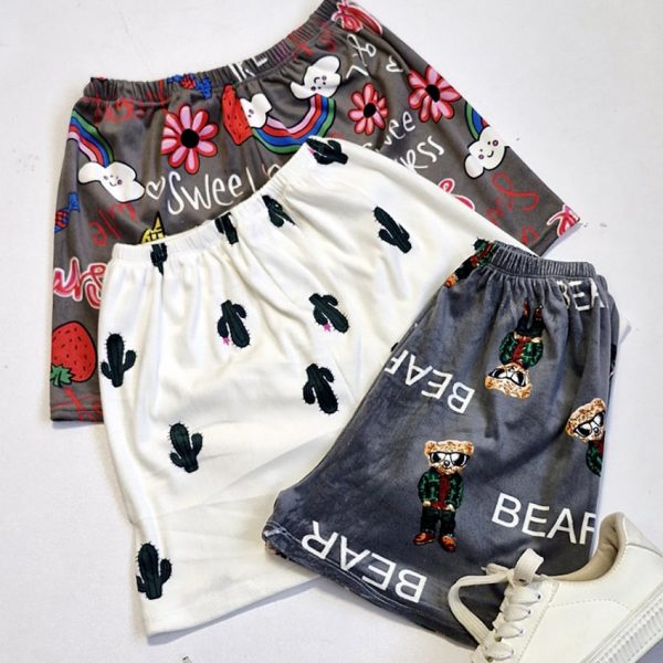 شلوارک مخمل طرحدار - مانتو پاتریس رشت