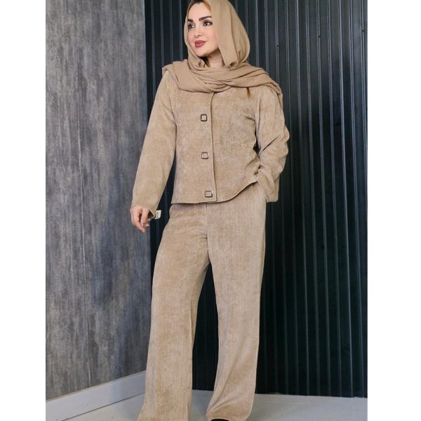 ست مراکشی دکمه مربعی - مانتو پاتریس رشت