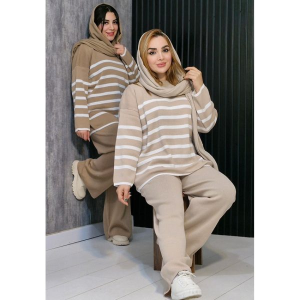 24500399-9-min ست بافت راه راه چاکدار - مانتو پاتریس رشت