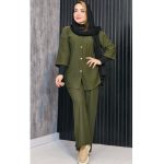 ست مراکشی دکمه ای - مانتو پاتریس رشت