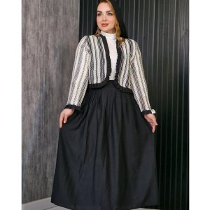 ست کت و دامن قلاب بافی - مانتو پاتریس رشت