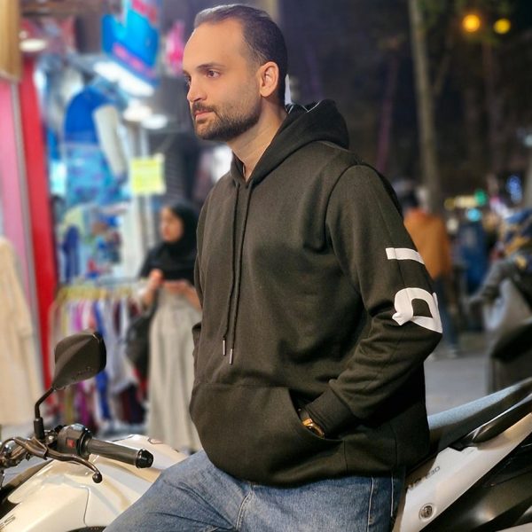 هودی دورس مشکی پشت چاپی - مانتو پاتریس رشت