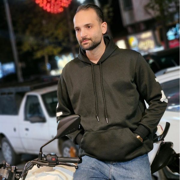 هودی دورس مشکی پشت چاپی - مانتو پاتریس رشت