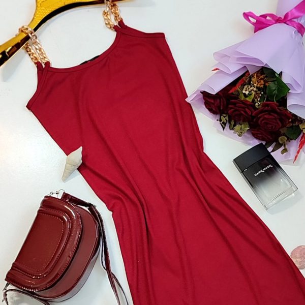 پیراهن فانریپ چری زنجیردار - مانتو پاتریس رشت