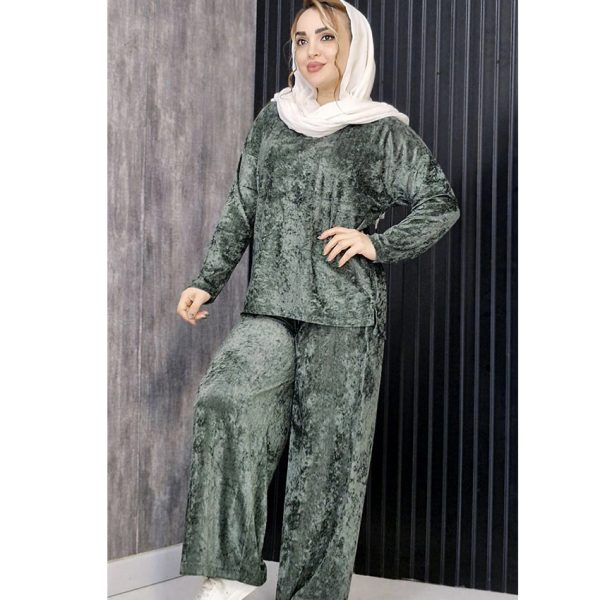 ست بلوز و شلوار مخمل - مانتو پاتریس رشت