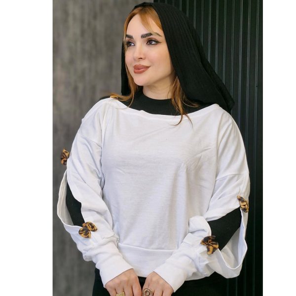 بلوز دورس آستین پاپون پلنگی - مانتو پاتریس رشت