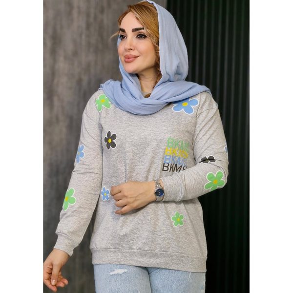 بلوز آستین بلند چاپ گل - مانتو پاتریس رشت