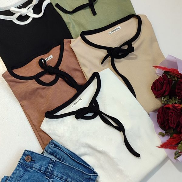 بلوز فانریپ یقه نواری - مانتو پاتریس رشت