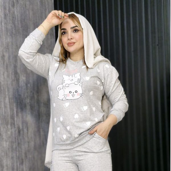 ست بلوز و شلوار ملانژ دو گربه - مانتو پاتریس رشت