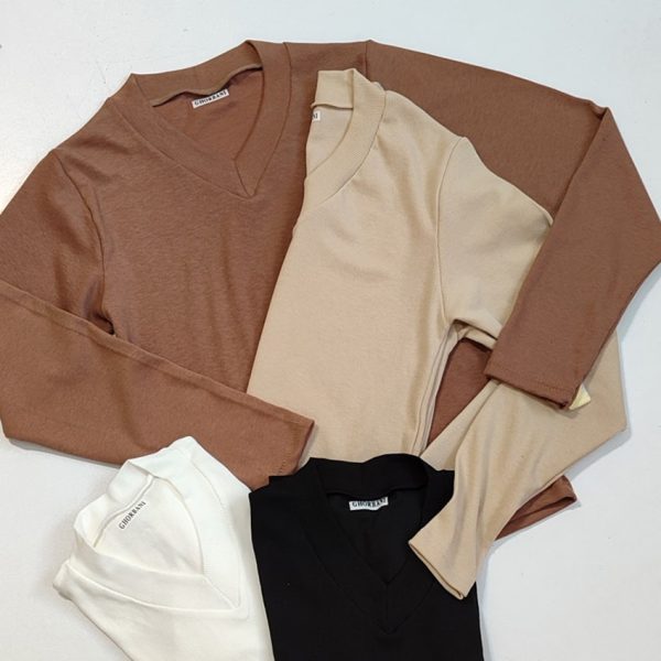 34300705-4-min بلوز آستین بلند یقه هفت فانریپ - مانتو پاتریس رشت