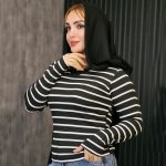 بلوز فانریپ راه راه یقه هفت - مانتو پاتریس رشت