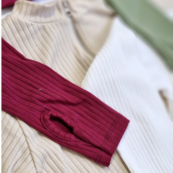 بلوز کراپ فانریپ زیپی فینگر دار - مانتو پاتریس رشت