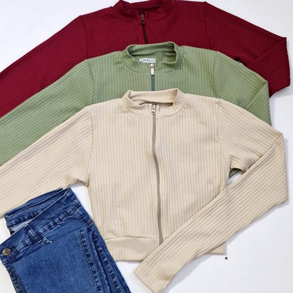 34300741-4-min بلوز کراپ فانریپ زیپی فینگر دار - مانتو پاتریس رشت