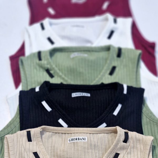 تاپ کراپ یقه نواری - مانتو پاتریس رشت