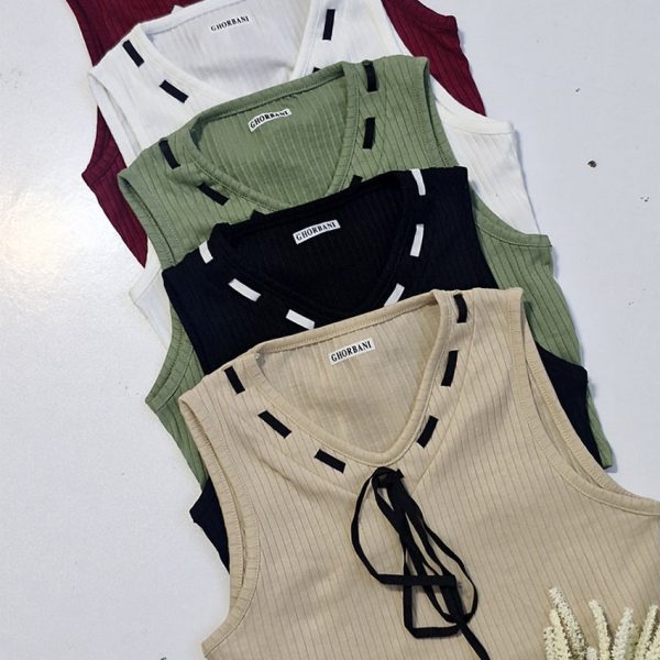 تاپ کراپ یقه نواری - مانتو پاتریس رشت