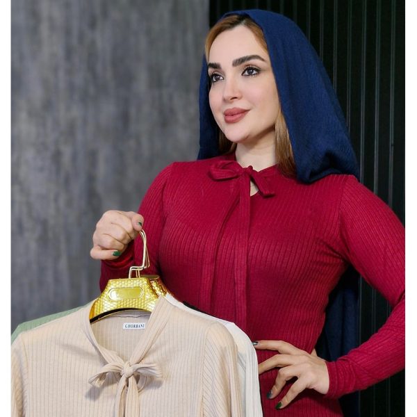 بلوز آستین بلند یقه پاپیون- مانتو پاتریس رشت