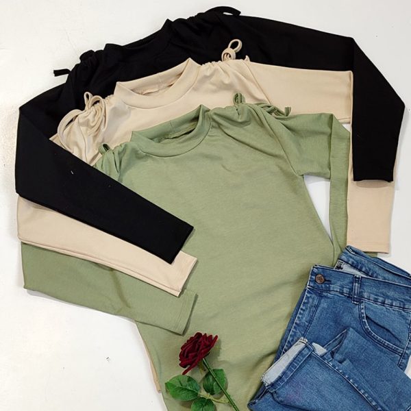 بلوز آستین بلند سرشونه گت