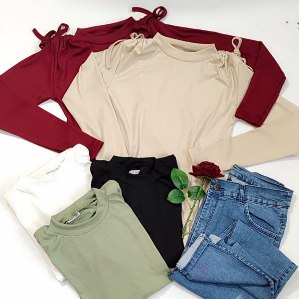 بلوز آستین بلند سرشونه گت