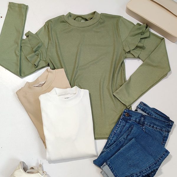 بلوز آستین بلند چین دار -مانتو پاتریس رشت