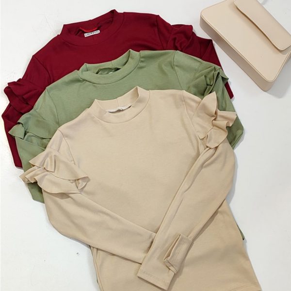 بلوز آستین بلند چین دار -مانتو پاتریس رشت