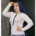 بلوز فانریپ سفید طرح میکس - مانتو پاتریس رشت