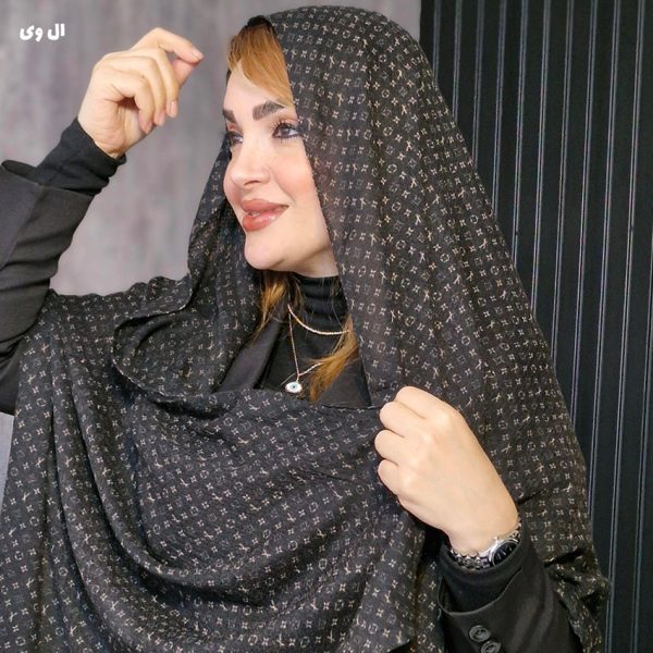 34600222-4-min شال کریشه مشکی طرحدار - مانتو پاتریس رشت